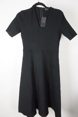 Vestido Giorgio Armani Negro Sólido Mezcla Seda Talla 2 EE. UU. 38 NUEVO Foto 1 de 4