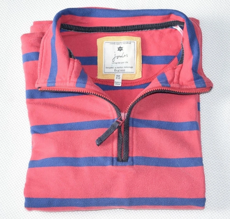 BOY'S 11- 12 YRS JOULES STRIPY POLO LONG SLEEVES TOP GOOD USED CONDION NEXT D PO - Image 1 of 1