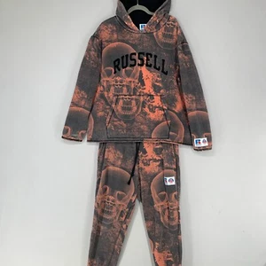 Russell Athletics Asap Rocky Hoodie Jogginghose Set M rot schwarz Totenkopf Pullover 24" - Bild 1 von 14