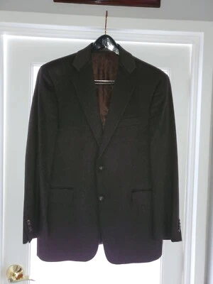  MEN'S CASHMERE/MINK Charcoal  3 Button Blazer Made in Canada. - Image 1 of 4