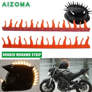 13 Inch Long Rubber 3M Sticker Strip Peel Stick Beanie Half Shell Helmet Mohawk - Picture 1 of 12