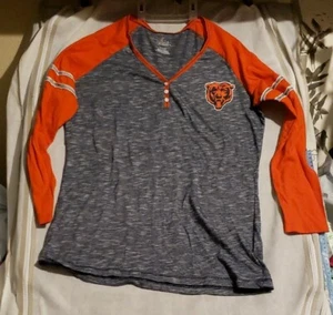 Womens Chicago Bears long sleeve v neck top size XL - Picture 1 of 7