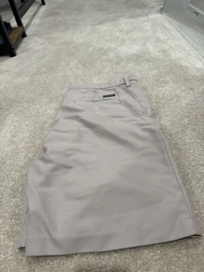 Chaps Shorts Mens 33 - 9" Inseam Flat Front Golf Shorts Khaki - Picture 1 of 10