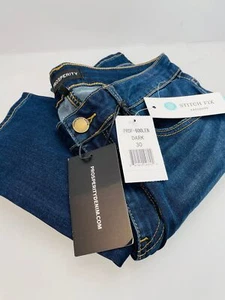 Jean Prosperity Lillian Capri ajustado índigo talla 30 - Imagen 1 de 4
