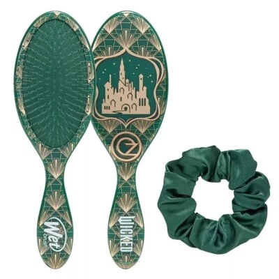 Wet Brush Wicked "Totally Ozmopolitan" Green Detangler Brush & Satin Scrunchie - Image 1 of 3