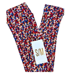 NEW Lularoe Leggings Girls S/M (sz 2-8) Colorful Geometric Buttery Soft Stretch - Picture 1 of 12