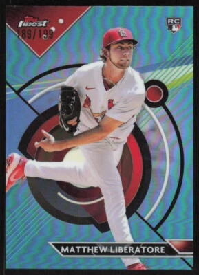 2023 Topps Finest Aqua Rookie Refractor Matthew Liberatore /199 STL Cardinals - Image 1 of 2