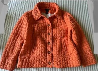 RAFAELLA Jacket Womens XL ORANGE Snap Front (Clemson, Auburn) - Image 1 of 4
