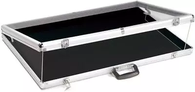 Aluminum Acrylic Clear Top Display Locking Travel Case Trading Coin/Card/Jewelry - Image 1 of 2