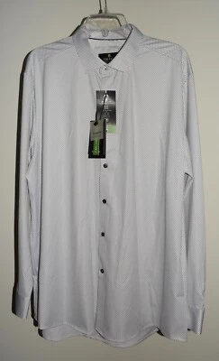 New Mens Tom Baine Shirt XXL Polka Dot Button Slim Fit Performance Stretch - Image 1 of 3