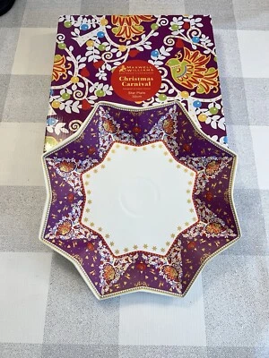 Maxwell And Williams Christmas Carnival Star plate 32cm  Clair Chilcott design  - Image 1 of 4