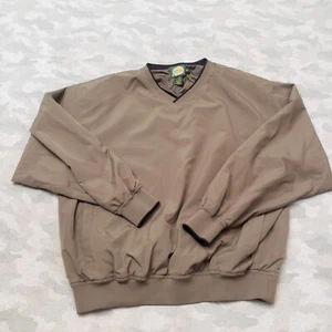 Cabela's Sweatshirt Mens Large Brown Pullover V-Neck Long Sleeve Outdoors - Picture 1 of 9
