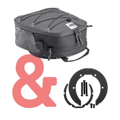 Kappa DR04 kleiner Tankrucksack 4,5 L Tanklock System  schwarz grau Tarnoptik - Bild 1 von 2