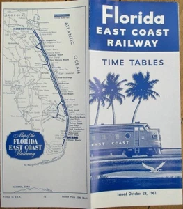 Florida East Coast Railway, October 1961 Railroad Time Table, Times Tables, FL - Picture 1 of 3