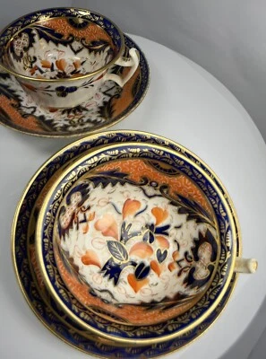 Antique 1820 Hicks & Meigh Imari Tea Cups & Saucers AMAZING Condition - Image 1 of 4