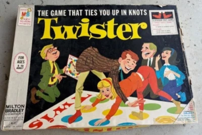 Jogo Twister Vintage 1966 por Milton Bradley, Nº. Caixa 4645 ORIGINAL COMPLETA - Imagem 1 de 4