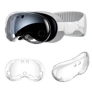 For Apple Vision Pro 2024 VR Headset Protective Cover Shockproof TPU Clear Case - Picture 1 of 10