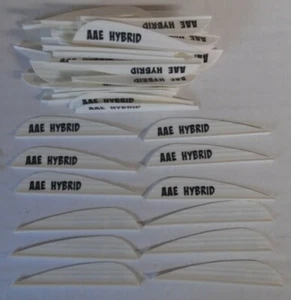 36- AAE Hybrid 26 2.7" WHITE Vanes arizona archery equipment arrow fletching - Picture 1 of 1