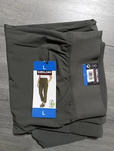 Kirkland Signature Pants Adult Womens Large Green Ankle Pull On High Rise - Picture 1 of 6