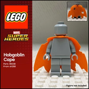 GENUINE LEGO Marvel Minifigure Cape Tattered Orange (Hobgoblin) sh268 NEW 76058 - Picture 1 of 7