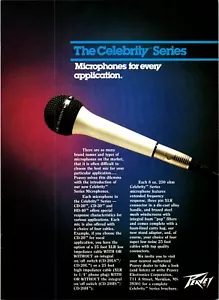 Micrófono Peavy Celebrity Series PA Vintage 1984 Creem Print Ad Decoración de Pared - Imagen 1 de 1
