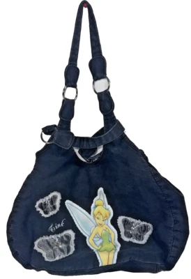 Bolso Campanilla de Colección Disney Negro Lona Nylon Cartera Bolso de Hombro Foto 1 de 4