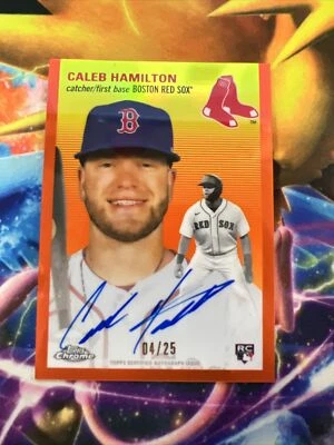 2023 Platinum Anniversary Caleb Hamilton Rookie Auto Orange /25 - Image 1 of 2