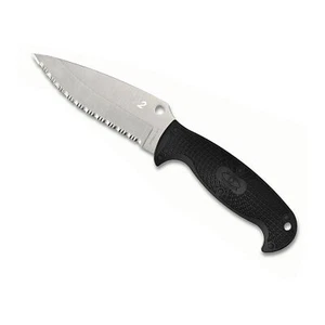 Spyderco Jumpmaster 2 Fixed Knife 4.47-Inch Black FRN Handle H-2 Steel Blade - Picture 1 of 2