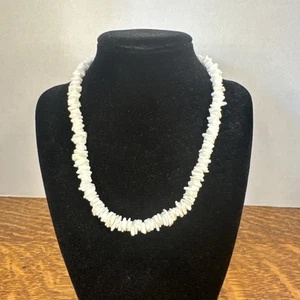 "Collar MermaidCore Puka Shell Chip 17"" unisex surfista playa vintage años 90 Y2K" - Imagen 1 de 7