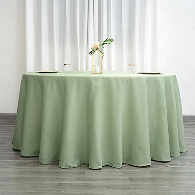 5 Pack SAGE GREEN 120 Inch ROUND TABLECLOTHS Wedding Decorations Table Covers - Image 1 of 4