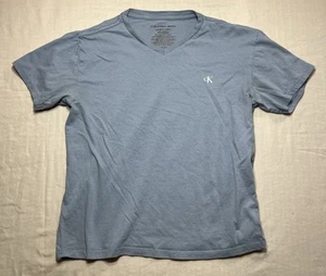 Calvin Klein Shirt Girls Medium 10/12 Green Aqua White Logo Short Sleeve Teens - Picture 1 of 9