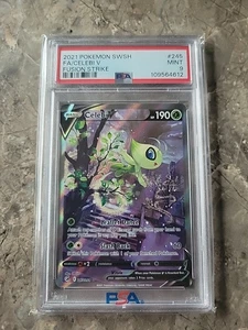 Pokemon Celebi v 2021 PSA 9 Alternate Full Art Fusion Strike Card 245/264 - Imagen 1 de 2