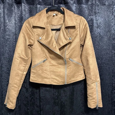 Chaqueta corta marrón ligera Mudd Jeans para mujer talla S Foto 1 de 4