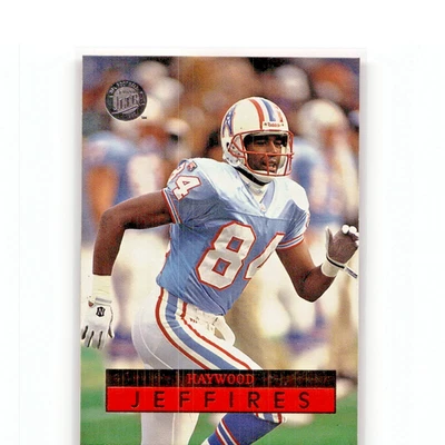 1996 Fleer Ultra Haywood Jeffires #60 Houston Oilers Silver foil at top  ultra - Image 1 of 2
