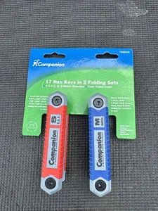 Rare Sears Companion Hex Key Set Metric SAE 30525 Like Craftsman Nos Folding - Picture 1 of 10