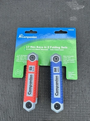 Rare Sears Companion Hex Key Set Metric SAE 30525 Like Craftsman Nos Folding - Image 1 of 4