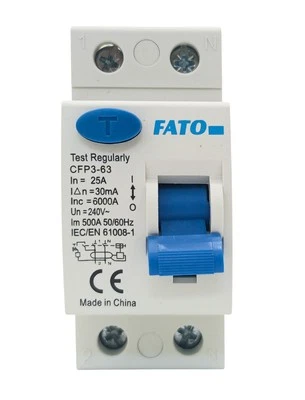 Interruttore magnetotermico differenziale 2 Poli 25A 30mA FATO - Immagine 1 di 2