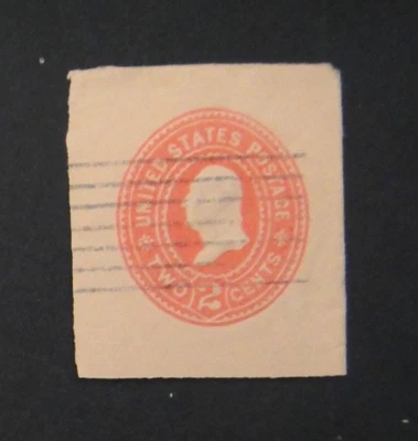 US Stamped Envelope U364 2c 1899 Cut Square Carmine on Oriental Buff Used - Image 1 of 2