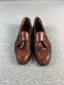 Alden Shoes Mens Size 10 D Brown Tassel Moc Toe Loafers 662 Leather Made in USA - Picture 1 of 10