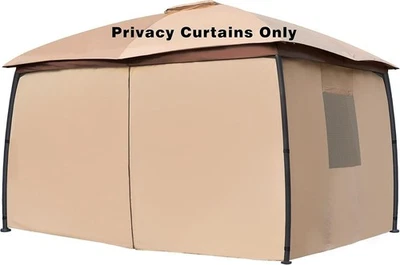 Gazebo Curtains with Windows 10x12ft Outdoor Waterproof Privacy - Image 1 of 4