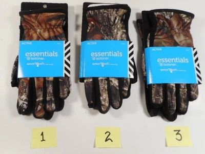 Isotoner Active Essentials Smart Touch Gloves Men's Camouflage  Size Medium - Image 1 of 3