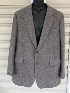 VTG 1990’s Neil Martin for The Thalhimers 100% Wool Sport Coat Herringbone 46L - Picture 1 of 16