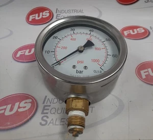 EMICS  36123-008 Pressure Gauge 0-1000PSI/BAR - Picture 1 of 3
