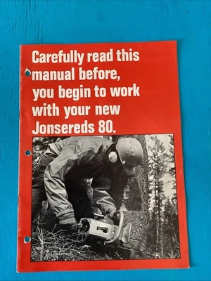 Sierra de cadena Jonsereds 80 antes de operar su sierra leer carpeta manual 5 Foto 1 de 2