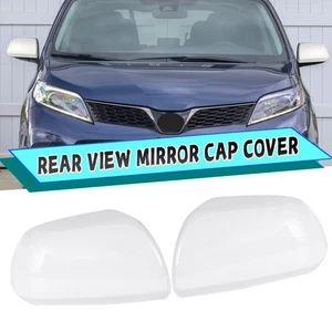 2Pcs White Rearview Side Mirror Cover Caps For 2011~19 2020 Toyota Sienna LH+RH - Picture 1 of 16