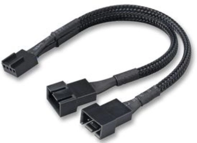 Akasa 2 x 4pin PWM Fan connector (AK-CBFA04-15) 0.1 m Cable