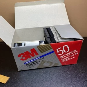 open box 3M Pack Of 34 IBM Formatted High Density Diskettes DS,HD 3.5" unused - Picture 1 of 5