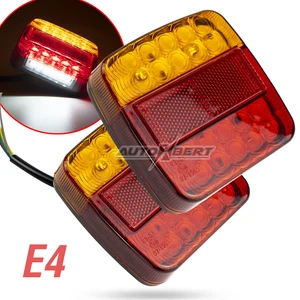 2x Trailer LED Tail Light Kit License Lamp Stop Rear Brake Turn Indicator Truck - Picture 1 of 10