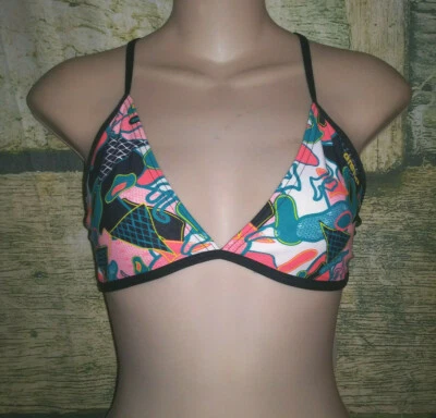 ARENA XL 全新带标签 Rule Breaker 黑色多三角感觉比基尼上衣泳装泳装 — 第 1/4 张图片