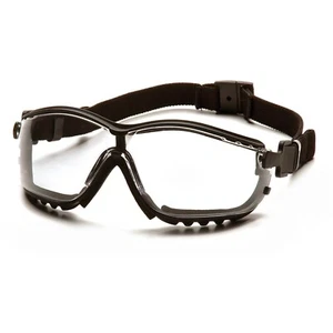 PYRAMEX V2G SAFETY GLASSES / GOGGLE HYBRID CLEAR ANTI-FOG LENS GB1810ST Z87+ - Picture 1 of 4